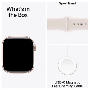 Apple Watch Series 11 GPS 42mm Smartwatch, Sleep Score, Fitness Tracker, Health Monitoring, Always-On Display, Water Resistant, Rose Gold Aluminum Case with Light Blush Sport Band S/M