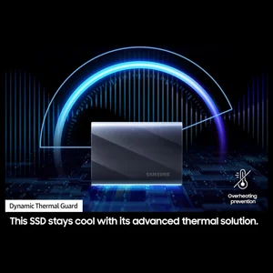 Samsung T9 Portable SSD External Solid State Drive, 2TB USB 3.2 Gen 2x2 Up To 2,000MB/s, Black MU-PG2T0B