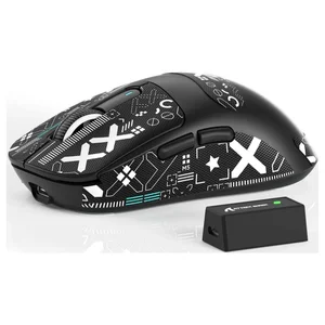 Attack Shark X3Pro Gaming Mouse, Tri-Mode Wired 2.4GHz BT, PAW3395 Optical Sensor, 26K DPI, 7 Buttons, Black with Sticker