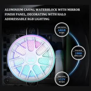 Thermalright Aqua Elite 360 V6 ARGB CPU Liquid Cooler, 360mm Radiator, 3x120mm ARGB Fans, 2800RPM Pump, White