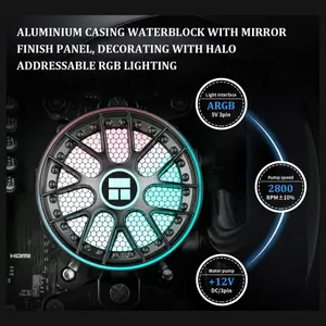 Thermalright Aqua Elite 360 V6 ARGB CPU Liquid Cooler, 360mm Radiator, 3x120mm ARGB Fans, 2800RPM Pump, Black