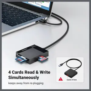 UGREEN USB 3.0 5Gbps SD/TF/CF/MS Card Reader, 4-in-1, Model 30333