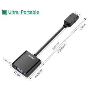 Ugreen DisplayPort DP Male to VGA Female Converter Adapter, 1080p, Plug and Play, 20415