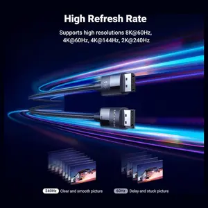 Ugreen DisplayPort 1.4 Certified Cable 5M, 8K 60Hz 4K 144Hz 32.4Gbps, 80394