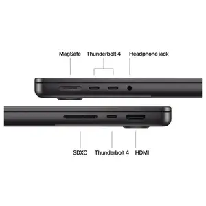 Apple MacBook Pro 14 Inch, Apple M5 10-Core Chip, 16GB Unified RAM, 1TB SSD, 10-Core GPU, Wi-Fi 6E, Thunderbolt 4, Space Black, MDE14