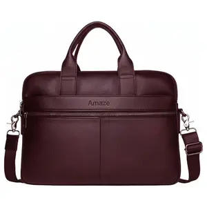 Amaze Executive Original Leather Bag A925, Fits Up To 15.6", Brown