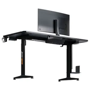 AndaSeat Terminator Adjustable Gaming Desk, RGB Gaming Atmosphere Lights, 71-117cm Height, 160x60cm, 100kg Max, AD-D-DD1-1600L-01-B