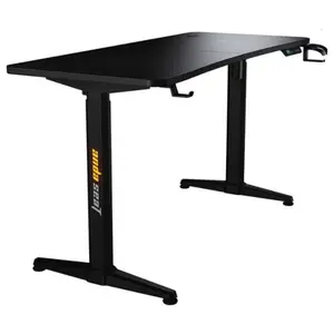 AndaSeat Terminator Adjustable Gaming Desk, RGB Gaming Atmosphere Lights, 71-117cm Height, 160x60cm, 100kg Max, AD-D-DD1-1600L-01-B