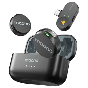 Maono Wave T5 Wireless Lavalier Microphone, USB C, 48KHz 24Bit, 300m Range, 30H, WAVE T5 PC2