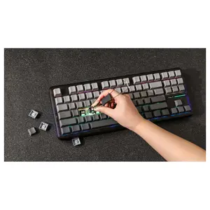Aula F87 PRO 80% Tri-Mode RGB Wireless Mechanical Gaming Keyboard, Nimbus V3 Switches, 87 Keys, White Blue