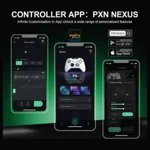 PXN P5 Gaming Controller, 2.4G Wireless, Hall Effect Joystick, Hall Triggers, 1000Hz Polling Rate, Tri-Mode 2.4G BT SW, Black