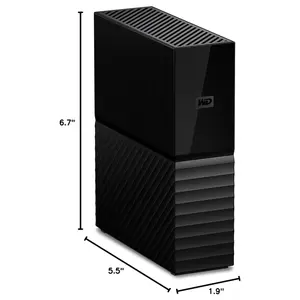 WD My Book Desktop External HDD, 8TB USB 3.2 Gen 1 Micro-B