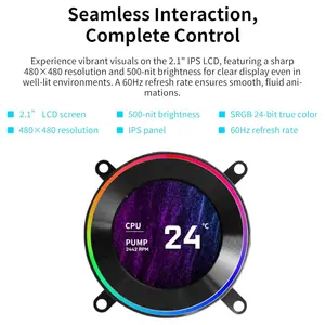 Lian Li HydroShift II LCD-C 360CL Wireless Liquid Cooler 2.1" IPS LCD 60Hz Black GHS2LCD36RB