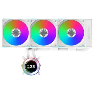 Lian Li Hydroshift II 360 CL RGB Liquid CPU Cooler 360mm AIO 2.1" IPS LCD 3X 120 RGB Fans White GHS2LCD36RW
