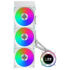 Lian Li Hydroshift II 360 CL RGB Liquid CPU Cooler 360mm AIO 2.1" IPS LCD 3X 120 RGB Fans White GHS2LCD36RW