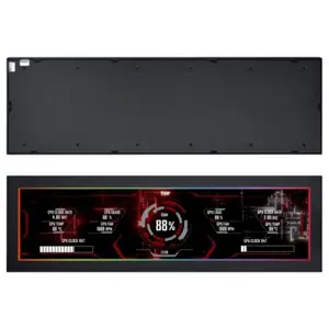 Lian Li 8.8" Universal IPS Screen With Modular Freestanding Mount Case Bracket 1920x480 60Hz 500 Nits USB Plug and Play Metal Black