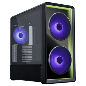 Lian Li LANCOOL 217 INF Mid Tower PC Gaming Case, Tempered Glass, Dual 170mm Front Fans Plus 140mm Rear Fan, Black