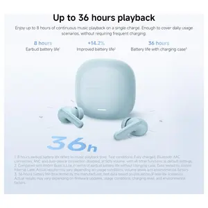 Xiaomi Redmi Buds 8 Lite True Wireless Bluetooth Headphone, 42dB Active Noise Cancelling, 12.4mm Driver, Up To 36h Battery Life, Bluetooth 5.4, Black