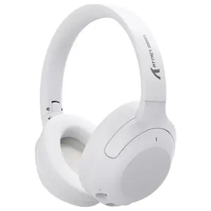 ATTACK SHARK G300 Wireless Over-Ear Headphones, Active Noise Cancelling, Bluetooth 5.3, Built-in Mic, White