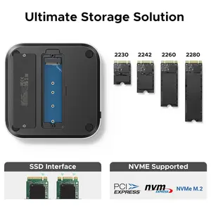 Ugreen Mac Mini M4 Dock, 11-in-1 USB-C Hub With 8TB M.2 NVMe Enclosure 10Gbps, 5x USB-A, 2x USB-C, SD and TF Card Slot, Model 65487