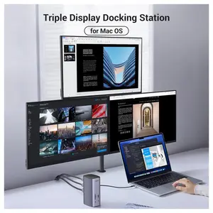 Ugreen Docking Station Triple Display 12-in-1, 8K, 2 HDMI, DP, 10Gbps USB-C and USB-A 3.2, 100W PD, Ethernet, Audio, SD and TF Card Reader