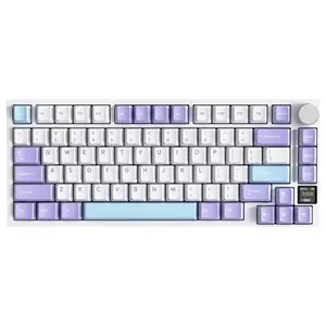 Attack Shark X820 Ultra Wireless Mechanical Keyboard, 75% Hot Swappable, BT 2.4G Wired, RGB, PBT Keycaps, Starlight White