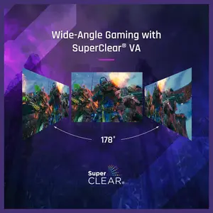 ViewSonic VX3418C-2K Curved Gaming Monitor, 34" UWQHD, 180Hz, 1ms MPRT, FreeSync Premium