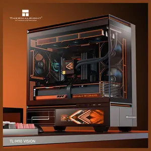 Thermalright TL-M10 VISION Mid Tower Case, 9.16" LCD Display, 4x ARGB Fans, Black