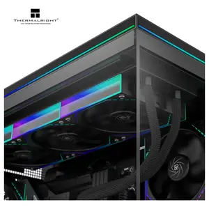 Thermalright TL-M10 VISION Mid Tower Case, 9.16" LCD Display, 4x ARGB Fans, Black
