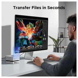 UGREEN Mac Mini M4 Dock With 4K 144Hz Display Port and SSD Enclosure, 8TB, 10Gbps, 4K 240Hz DP, USB-A and USB-C, SD and TF, Audio, 65488