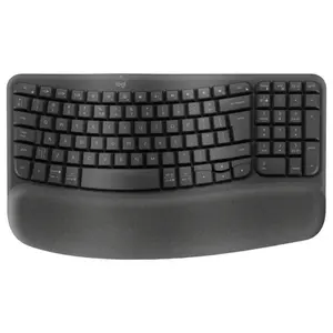 Logitech Wave Keys and Lift Vertical Mouse Ergonomic Wireless Keyboard and Mouse Combo Black 920-013635