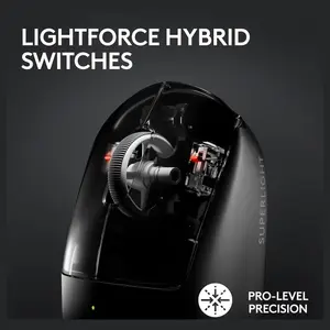 Logitech G PRO X Superlight 2 Lightspeed Wireless Gaming Mouse, Hero 2 Sensor, 32,000 DPI, 5 Programmable Buttons, USB-C Charging, Black, 910-006632