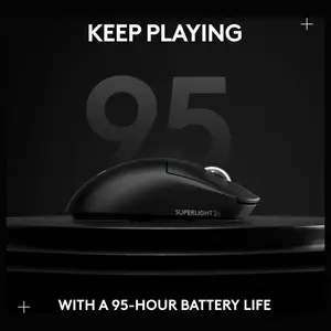 Logitech G PRO X Superlight 2c Lightspeed Gaming Mouse, 44K DPI, Up To 8kHz Polling, Black