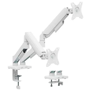 MXG EMA-24W Economical Mechanical Spring Dual Monitor Arm White
