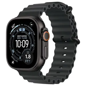 Apple Watch Ultra 3 Running And Multisport Smartwatch 49mm Rugged Titanium Case Black Ocean Band