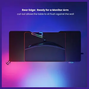 MXG MGD-01R RGB Electric Sit-Stand Gaming Desk Black | Free Shipping