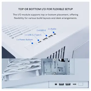 Lian Li O11 Dynamic Mini V2 Compact ATX Mid-Tower Airflow Computer Case White G99.O11DMIV2W.00