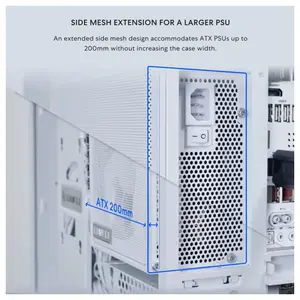 Lian Li O11 Dynamic Mini V2 Compact ATX Mid-Tower Airflow Computer Case White G99.O11DMIV2W.00