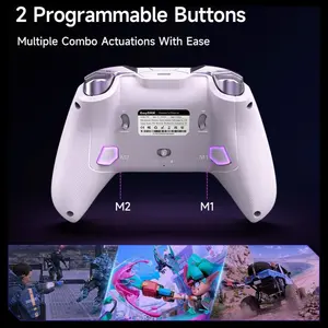 EasySMX D10 Wireless Gamepad Pro, Tri-Mode Connectivity, TMR Anti-Drift Joysticks, 1000Hz Polling Rate, Farout Purple
