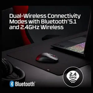 HyperX Pulsefire Fuse Wireless Gaming Mouse 12000 DPI RGB Lighting Black 75g A1KY6AA