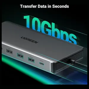 Ugreen Revodok Pro 313 Laptop Docking Station 13-in-1 4K Triple Display USB C Dock Dual HDMI and DP 10Gbps 100W PD Gigabit Ethernet SD and TF Card Reader 15978