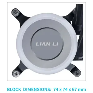 Lian Li Galahad II Lite AIO ARGB Liquid CPU Cooler 360mm Radiator, 3x28mm ARGB Fans, LGA1851 LGA1700 AM5 AM4 Black G89.GA2L36RB.00