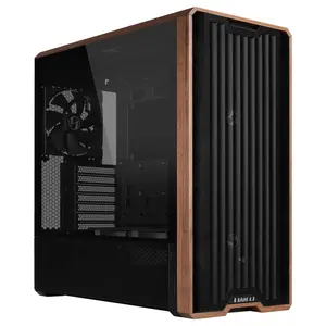 Lian Li LANCOOL 217 ATX Mid-Tower PC Case, 5 PWM Fans, Genuine Wood Panels, Back-Connect Ready, Flexible PSU Mounting, Black Walnut Wood, LAN217X