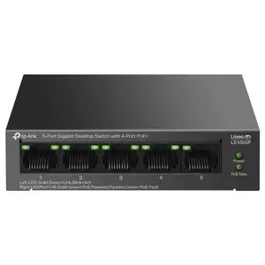 TP-Link LS105GP 5-Port Gigabit Desktop Switch With 4-Port PoE+