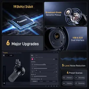 MAONO PD300X Dynamic Microphone USB and XLR Connection