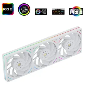 Thermalright TL-UB36RW 360mm Single-Frame PC Cooling Reverse Case Fans, PWM 2150RPM, ARGB Lighting, High Airflow, White