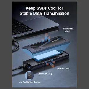 UGREEN M.2 NVMe SSD Enclosure 10Gbps USB 3.2 Gen2 Black 15512