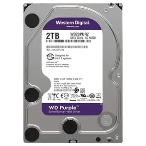 Western Digital WD Purple 2TB Surveillance Internal Hard Drive HDD SATA 6Gb/s 3.5 inch WD20PURZ