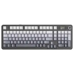 ATTACK SHARK K86 RGB Wireless Mechanical Keyboard, Hot-Swappable, 2.4GHz Bluetooth USB-C, TFT Color Display and CNC Knob, Moonlight