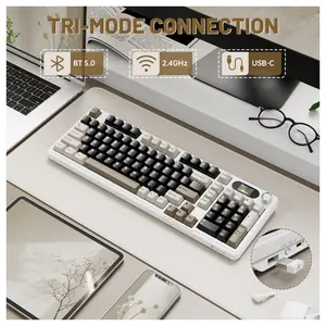 ATTACK SHARK X98PRO Wireless Gaming Keyboard 99 Keys Cheese White